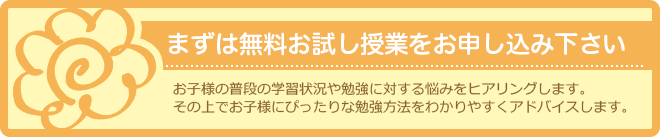 まずは無料お試し授業をお申し込み下さい